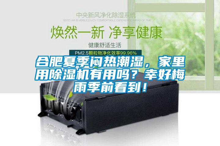 合肥夏季悶熱潮濕，家里用除濕機(jī)有用嗎？幸好梅雨季前看到！
