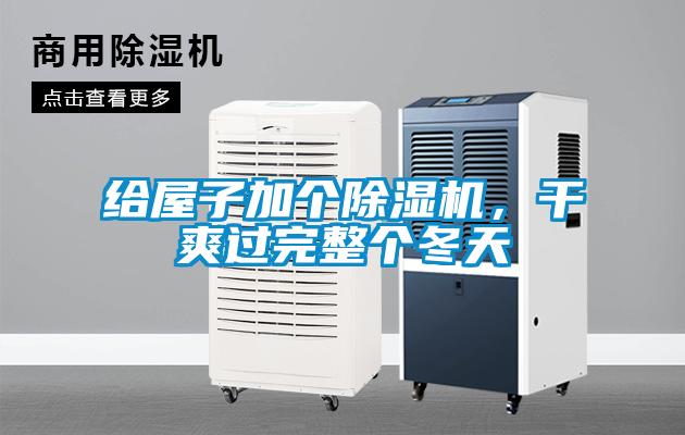 給屋子加個除濕機，干爽過完整個冬天