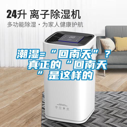潮濕=“回南天”？ 真正的“回南天”是這樣的