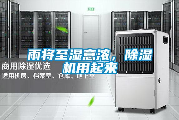 雨將至濕意濃，除濕機用起來