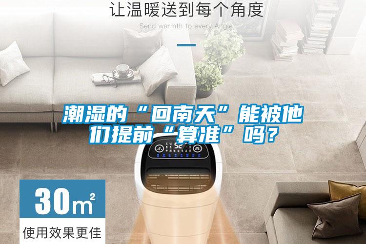 潮濕的“回南天”能被他們提前“算準”嗎？