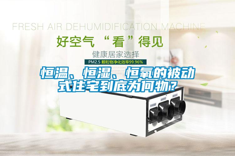 恒溫、恒濕、恒氧的被動(dòng)式住宅到底為何物？