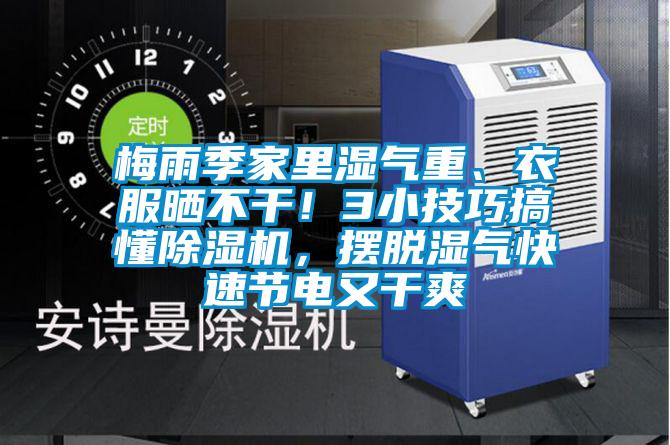 梅雨季家里濕氣重、衣服曬不干！3小技巧搞懂除濕機，擺脫濕氣快速節電又干爽
