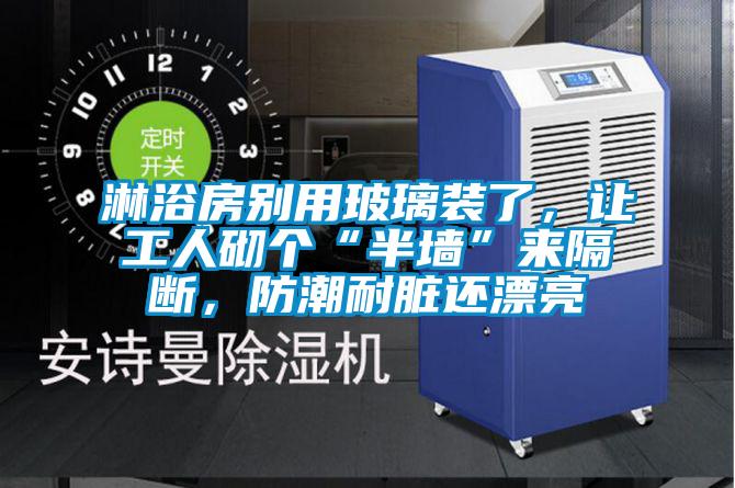 淋浴房別用玻璃裝了，讓工人砌個“半墻”來隔斷，防潮耐臟還漂亮
