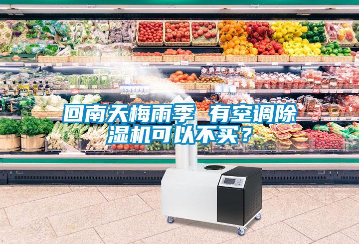 回南天梅雨季 有空調除濕機可以不買？