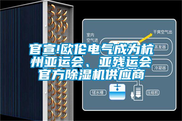 官宣!歐倫電氣成為杭州亞運會、亞殘運會官方除濕機供應(yīng)商