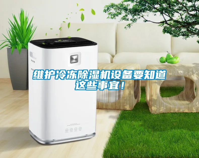 維護冷凍除濕機設備要知道這些事宜！